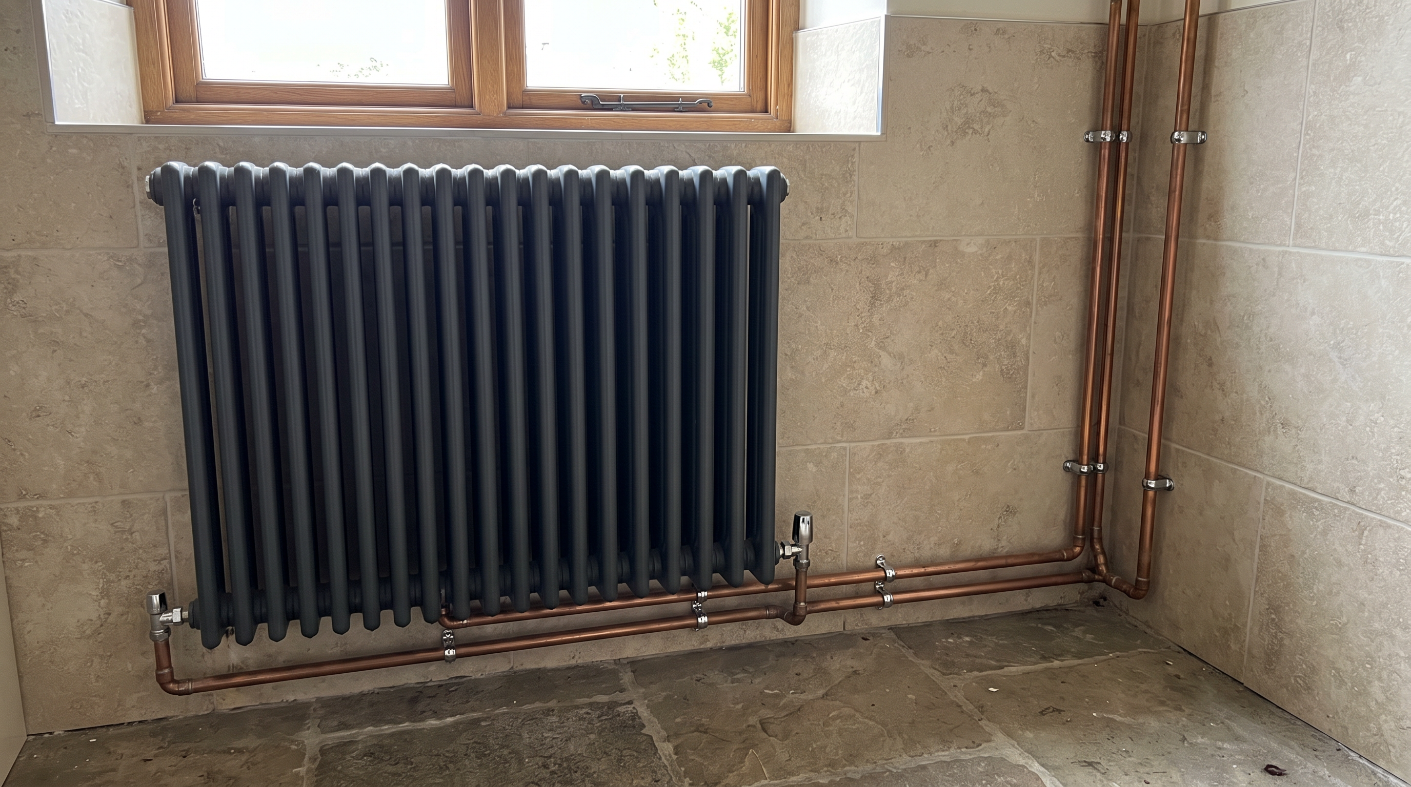 Central heating pipework